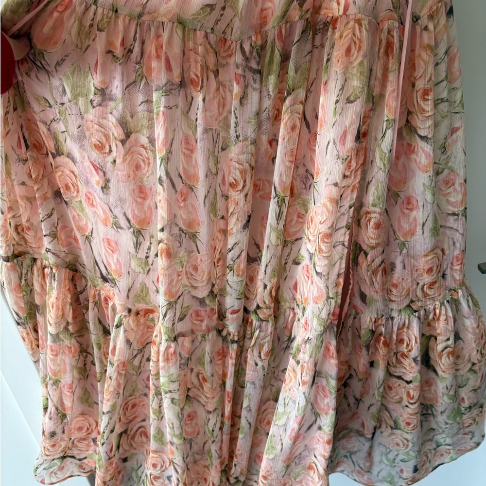 Anthropologie ASTR fritillaria formal Floral Maxi Dress (mac duggal style) small - Picture 4 of 7